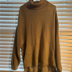 Free People Brown Turtleneck Sweater